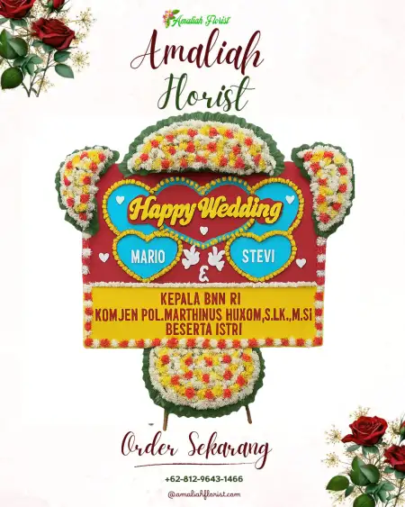 Papan Bunga Pernikahan Langkai